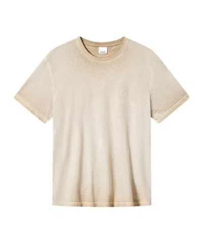 Isabel Marant Honore Logo-embroidered T-shirt In Nude