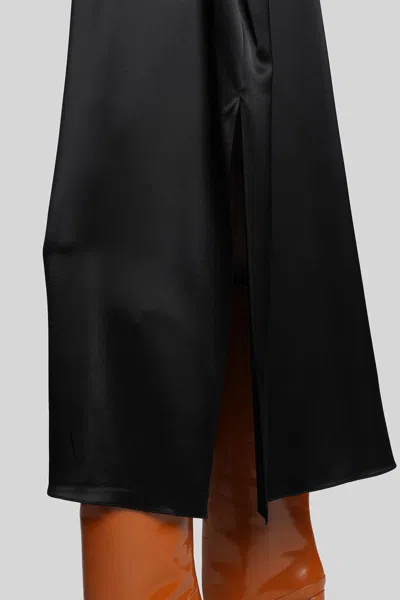 Gianluca Capannolo Laura Long Long Dress In Black Triacetate In Black