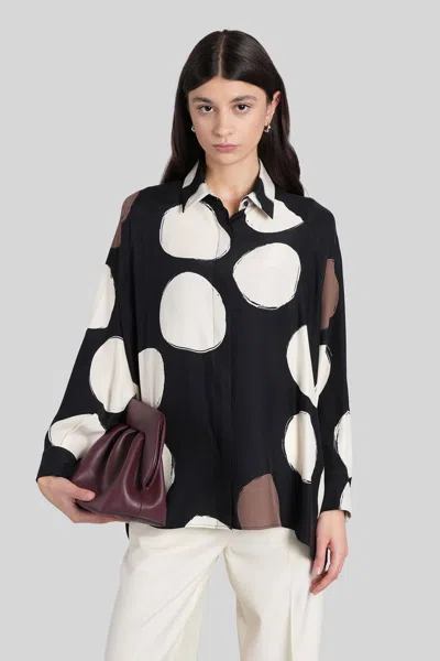 Gianluca Capannolo Mina Shirt Shirt In Black Silk In Black