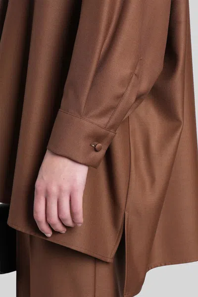 Gianluca Capannolo Layered Round-neck Mini Dress In Brown