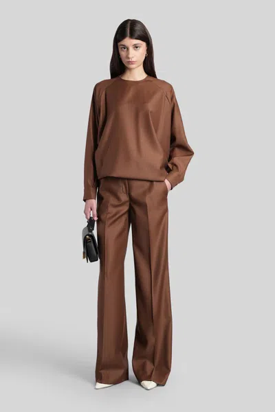 Gianluca Capannolo Valerie Pant Pants In Brown Wool In Brown
