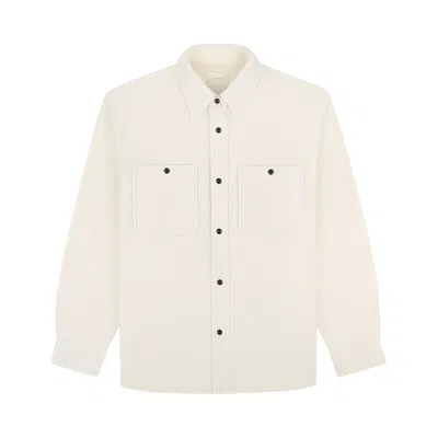 Pre-owned Aimé Leon Dore Casentino Wool Overshirt 'white' | Men's Size M