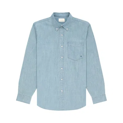 Pre-owned Aimé Leon Dore Lightweight Denim Shirt 'light Wash' | Blue | Men's Size Xl