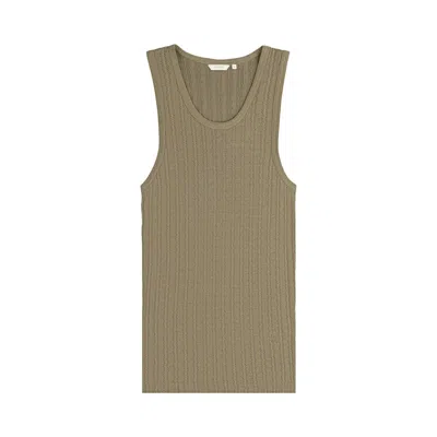 Pre-owned Aimé Leon Dore Eyelet Tank Top 'covert Green' | Men's Size Xl