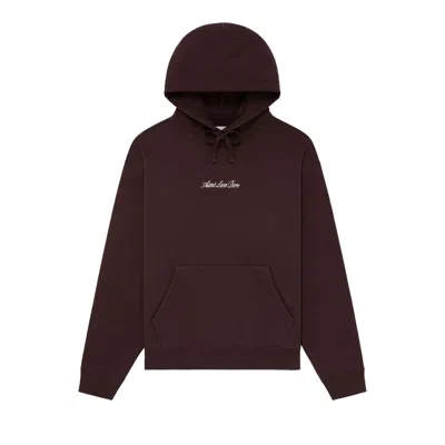 Pre-owned Aimé Leon Dore Embroidered Logo Hoodie 'coffee Bean' | Brown | Men's Size Xs