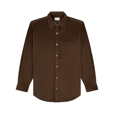 Pre-owned Aimé Leon Dore Corduroy Overshirt 'rocky Road' | Purple | Men's Size Xl