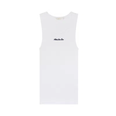 Pre-owned Aimé Leon Dore Embroidered Logo Tank Top 'bright White' | Men's Size M