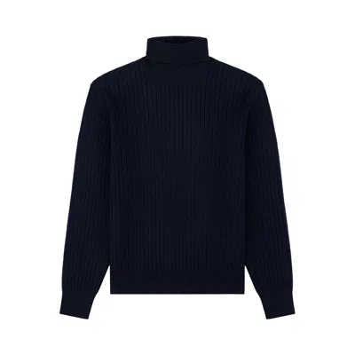 Pre-owned Aimé Leon Dore Merino Wool Turtleneck 'navy Blazer' | Blue | Men's Size Xl
