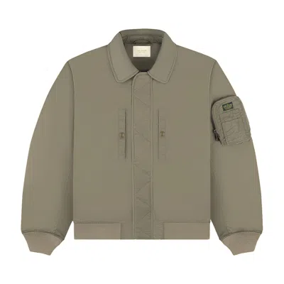 Pre-owned Aimé Leon Dore Satin Bomber Jacket 'vetiver' | Green | Men's Size Xl