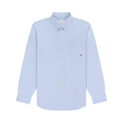 Pre-owned Aimé Leon Dore Crest Oxford Shirt 'oxford Blue' | Men's Size Xxl