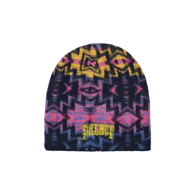 Pre-owned Palace Olde English Furry Nein Cuff Beanie 'navajo Blue' | Men's Size Onesize
