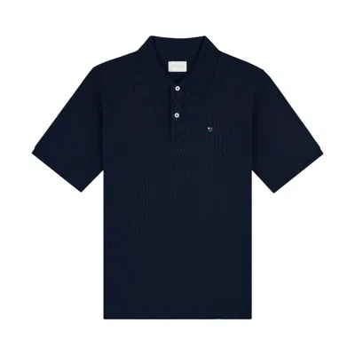 Pre-owned Aimé Leon Dore Crest Piqué Polo 'navy Blazer' | Blue | Men's Size S