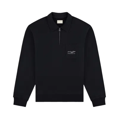 Pre-owned Aimé Leon Dore Aimé Sportswear Quarter Zip Pullover 'jet Black' | Men's Size Xxl