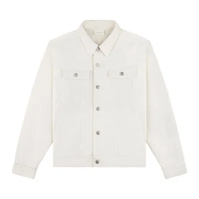 Pre-owned Aimé Leon Dore Denim Trucker Jacket 'natural' | Cream | Men's Size S In White