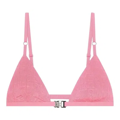 Pre-owned Givenchy 4g Monogram Triangle Bra 'bright Pink' | Women's Size Xs