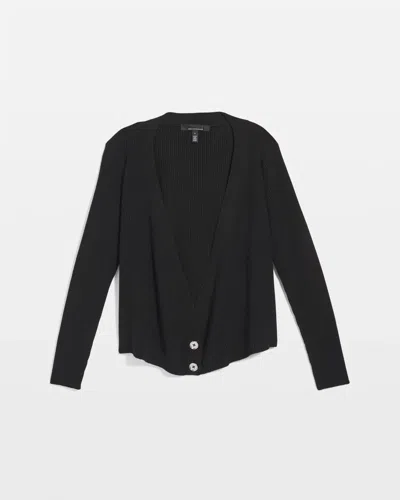 White House Black Market Surplice Cardigan Sweater In Black