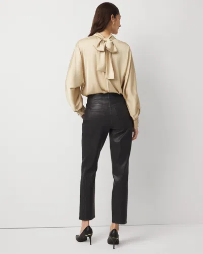 White House Black Market Clear Coated High-rise Ankle Jeans In Black