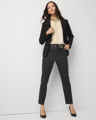 White House Black Market Clear Coated High-rise Ankle Jeans In Black