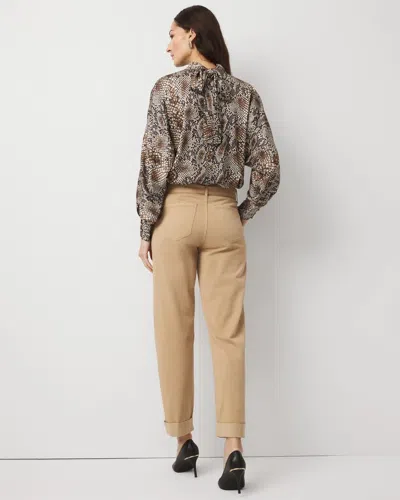 White House Black Market Pret High-rise Straight Ankle Pant In Brown