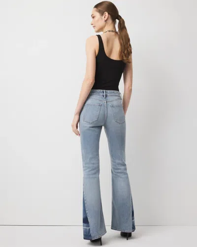 White House Black Market High-rise Gusset Flare Jeans In Blue