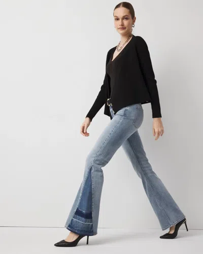 White House Black Market High-rise Gusset Flare Jeans In Blue