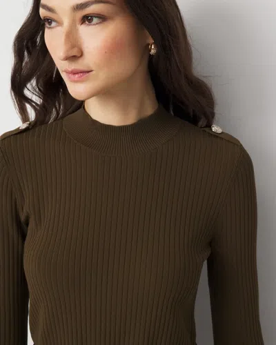 White House Black Market Long Sleeve Faux Leather Dress In Black