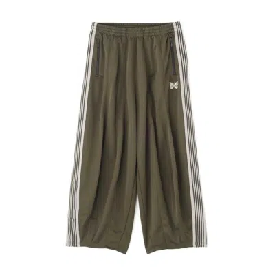 Pre-owned Needles H.d. Track Pants Poly Smooth B'2nd Exclusive Olive In Green