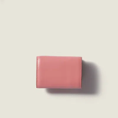 Miu Miu Small Leather Wallet In Pink