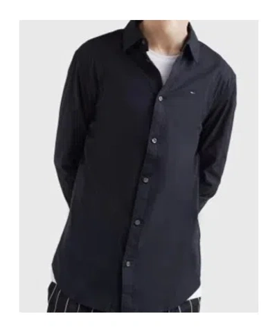 Tommy Hilfiger Stretch Regular Fit Poplin Shirt In Black