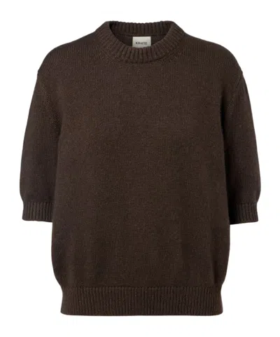 Khaite Davin Cashmere Sweater In Brown