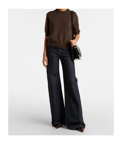 Khaite Davin Cashmere Sweater In Brown