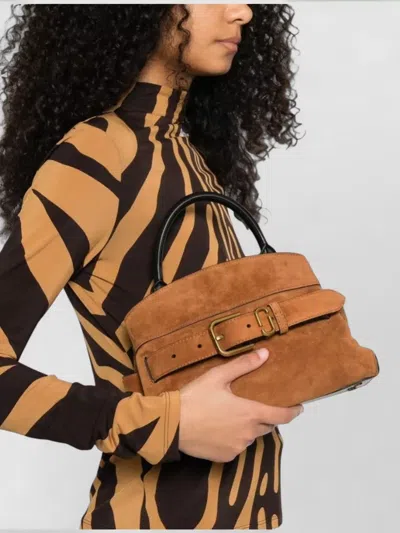 Marc Jacobs Small Satchel Leather Shoulder Bag Top Handle In Brown