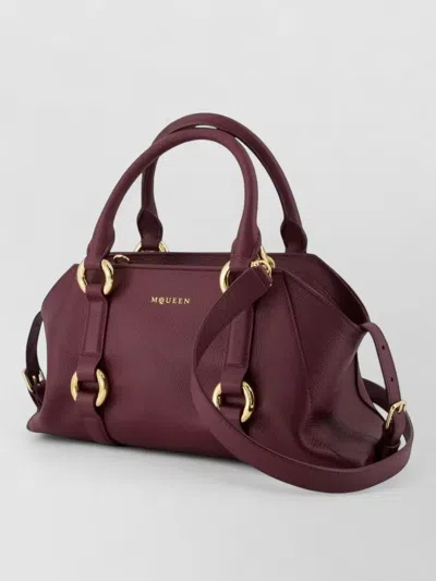 Alexander Mcqueen Farringdon Small Leather Clutch Bag In Purple