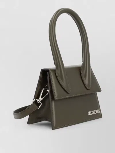 Jacquemus Chiquito Crossbody Bag Detachable Strap Handle In Green