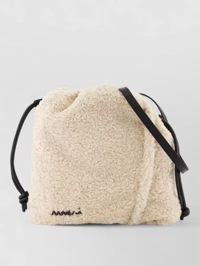Marni Drawstring Bucket Bag In Neutral