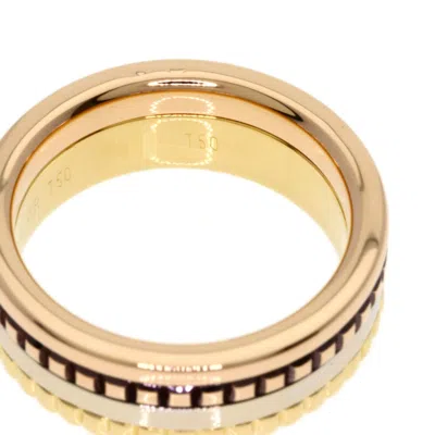 Pre-owned Boucheron Pink White Yellow Band Ring () In Multi