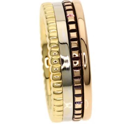 Pre-owned Boucheron Pink White Yellow Band Ring () In Multi