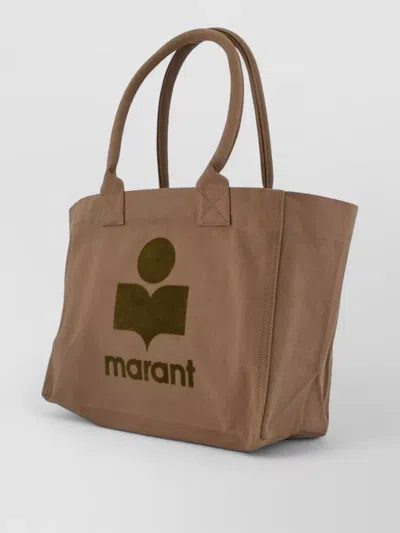 Isabel Marant Yenky Gz Cotton Shopper Tote Bag In Brown