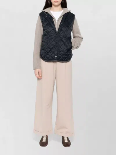 Brunello Cucinelli Hooded Nylon Down Gilet Front Pockets In Black