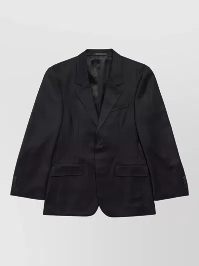 Balenciaga Tailored Jacket Chest Welt And Flap Pockets In Black