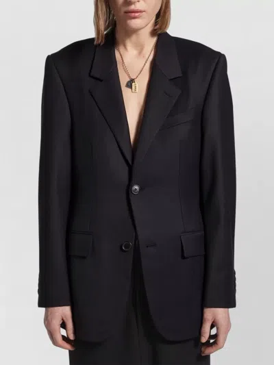 Balenciaga Tailored Jacket Chest Welt And Flap Pockets In Black
