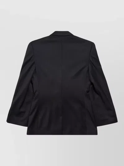 Balenciaga Tailored Jacket Chest Welt And Flap Pockets In Black