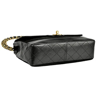 Pre-owned Chanel Black Cotton Leather Shoulder Bag ()