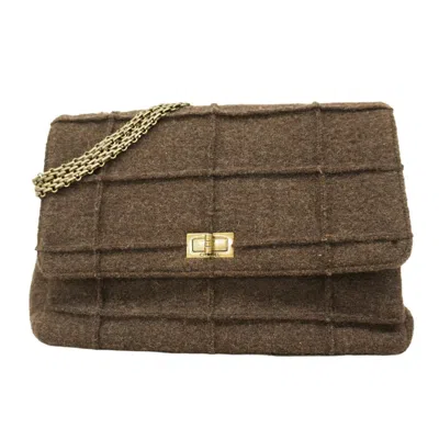 Pre-owned Chanel Brown Wool Shoulder Bag ()