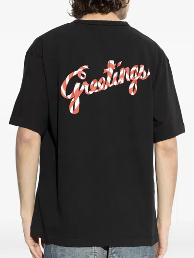 Kenzo Winter Holidays Logo T-shirt In Black