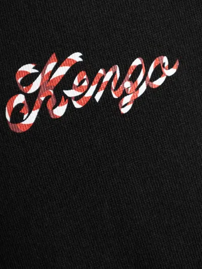 Kenzo Winter Holidays Logo T-shirt In Black