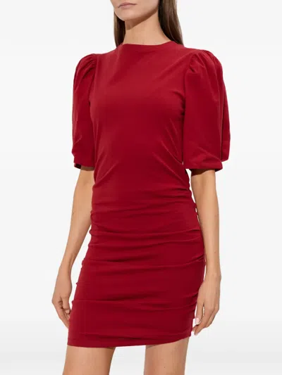Isabel Marant Mylda Organic Cotton Dress In Burgundy