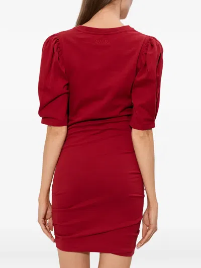 Isabel Marant Mylda Organic Cotton Dress In Burgundy