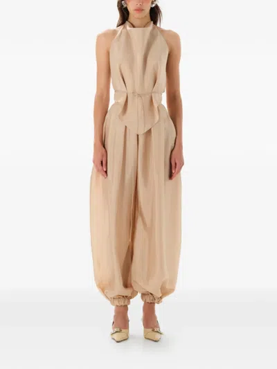 Manurí Bazar Gathered Trousers In Brown