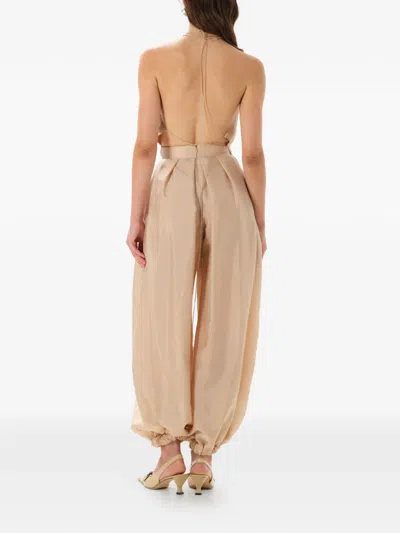 Manurí Bazar Gathered Trousers In Brown